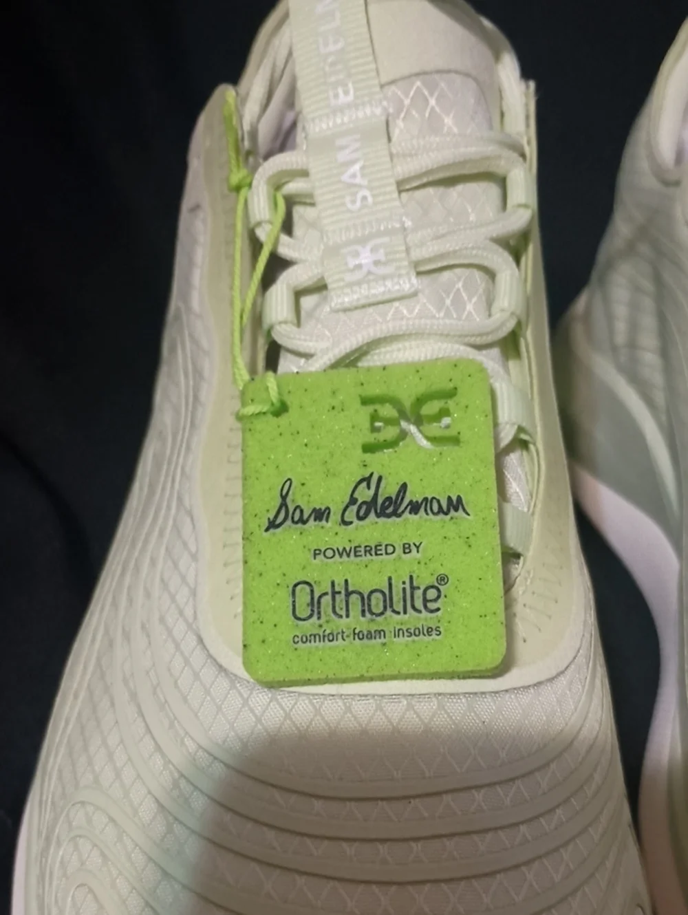 Sam Edelman MILES in Lime Nylon Orthopedic Sneakers w/OrthoLite Insoles Size 9.5